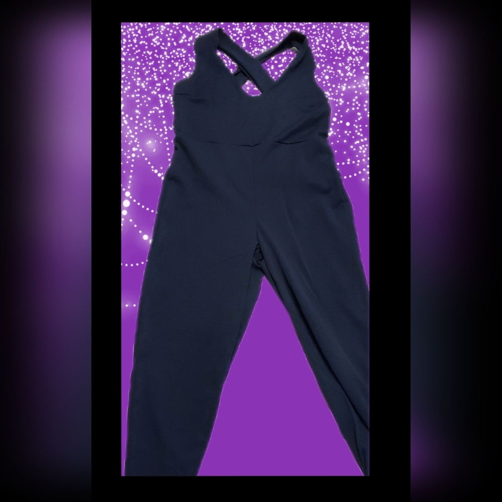 Black Jumpsuit with Criss-cross Back Straps